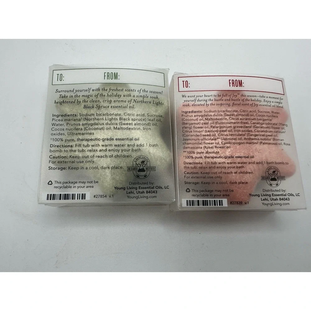 Young Living Essential Oils - Bath Bombs - Joy To The World & O' Christmas Tree